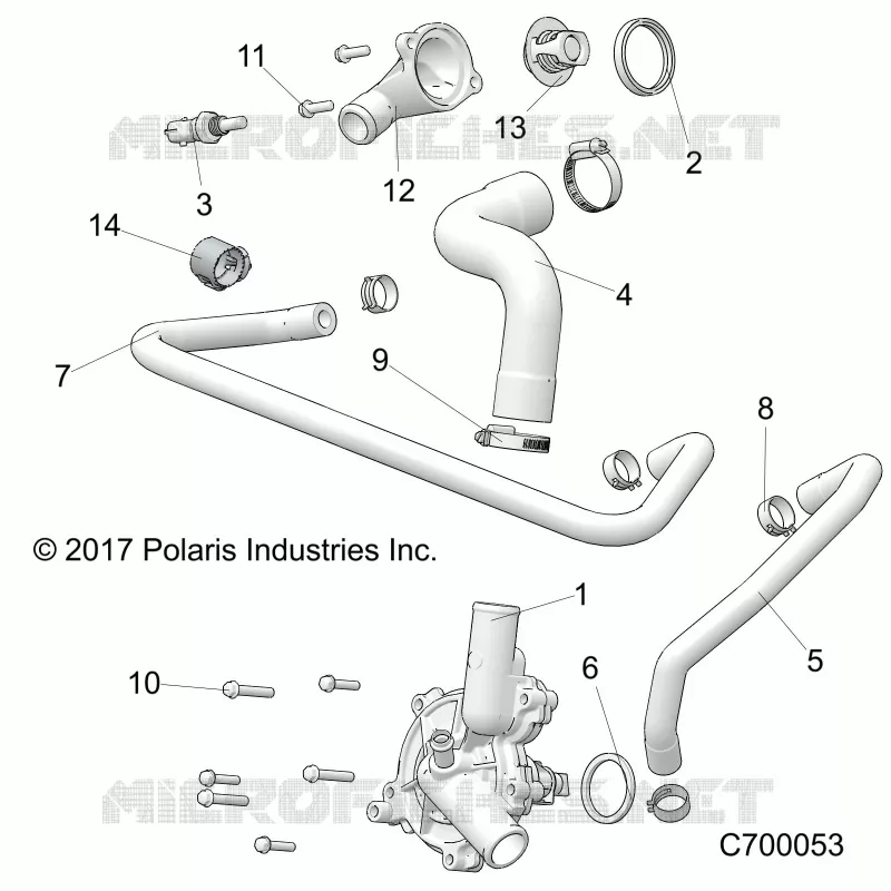 ENGINE, WATERPUMP AND BYPASS