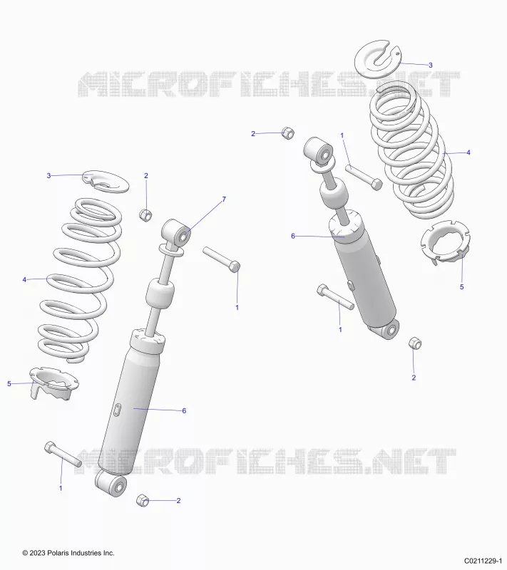 REAR SUSPENSION SHOCK AND MOUNTING