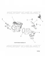 ENGINE, THROTTLE BODY AND FUEL RAIL
