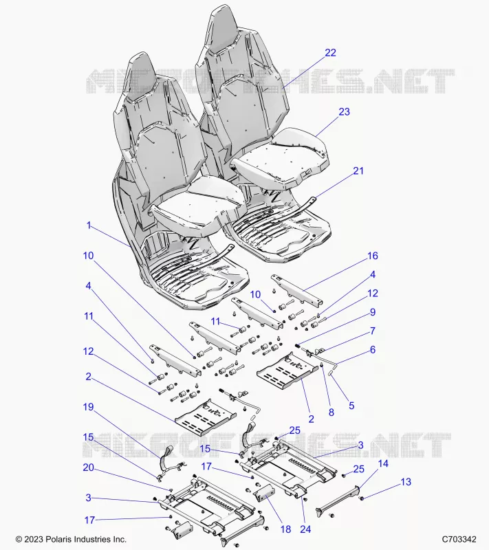 SEAT ASM. AND SLIDER, FRONT