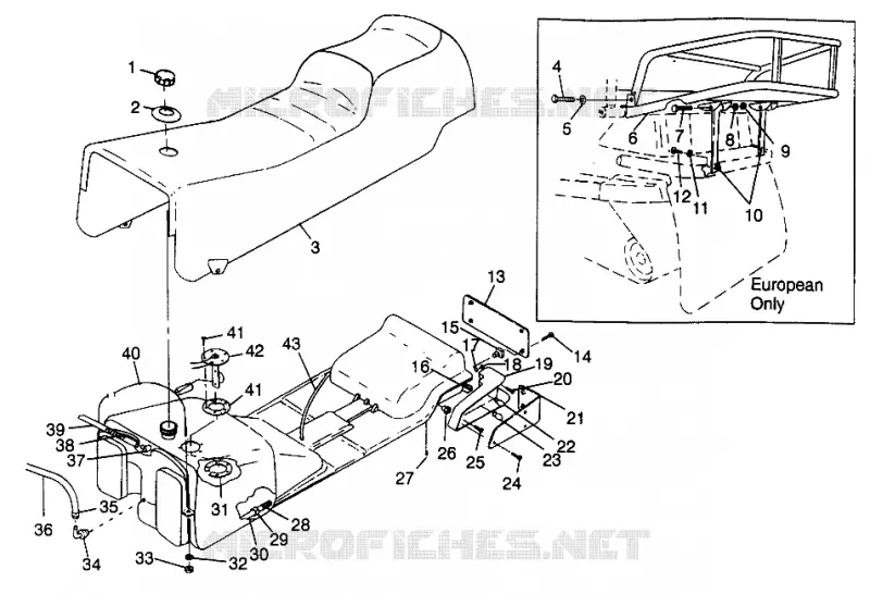 SEAT   GAS TANK ULTRA TOURING 0975378 AND EUROPEAN ULTRA TOURING E975378 (4938133813A009)
