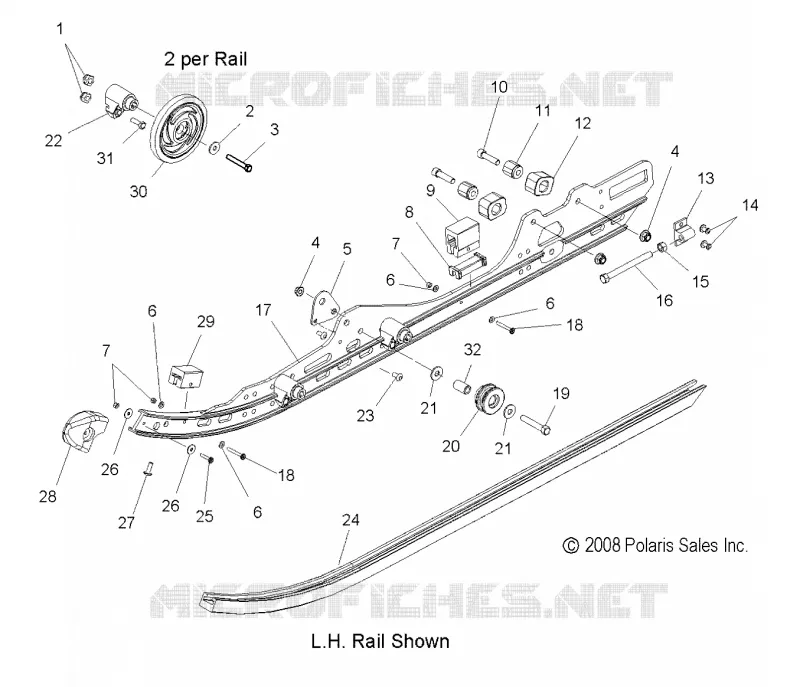 SUSPENSION, RAIL MOUNTING