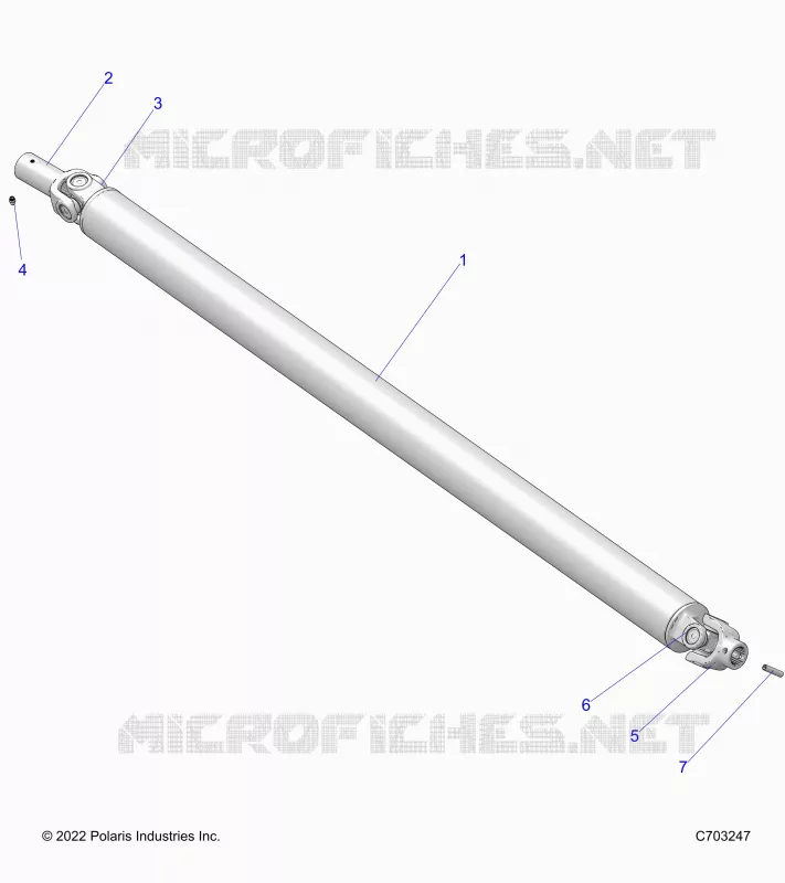 DRIVE TRAIN, PROP SHAFT,FRONT