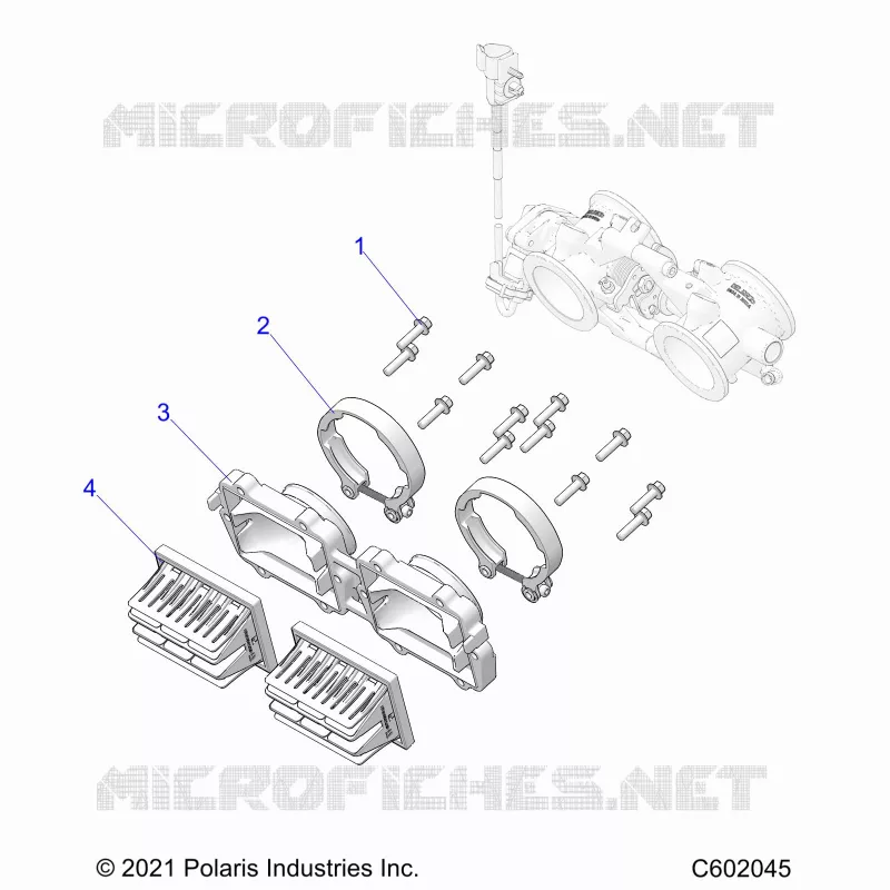 ENGINE, REED VALVE AND THROTTLE BODY ADAPTOR