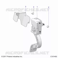 THROTTLE PEDAL AND MOUNT