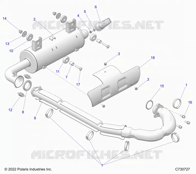 ENGINE, EXHAUST SYSTEM
