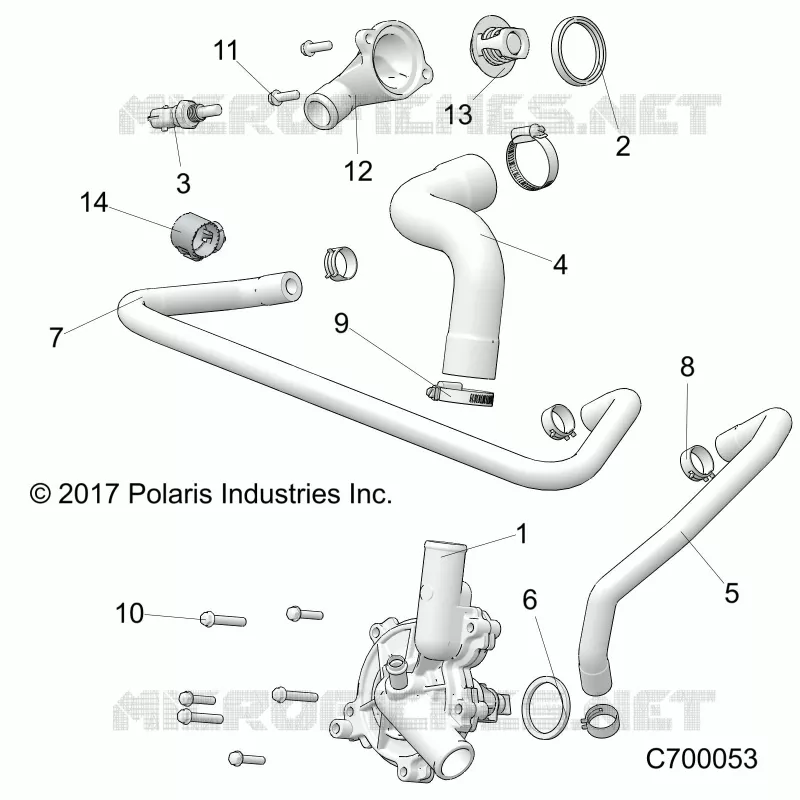ENGINE, WATERPUMP AND BYPASS