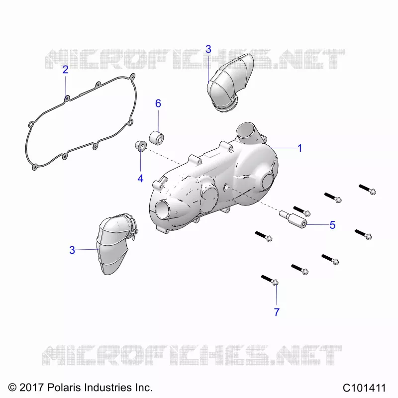DRIVE TRAIN, CLUTCH COVER AND DUCTING