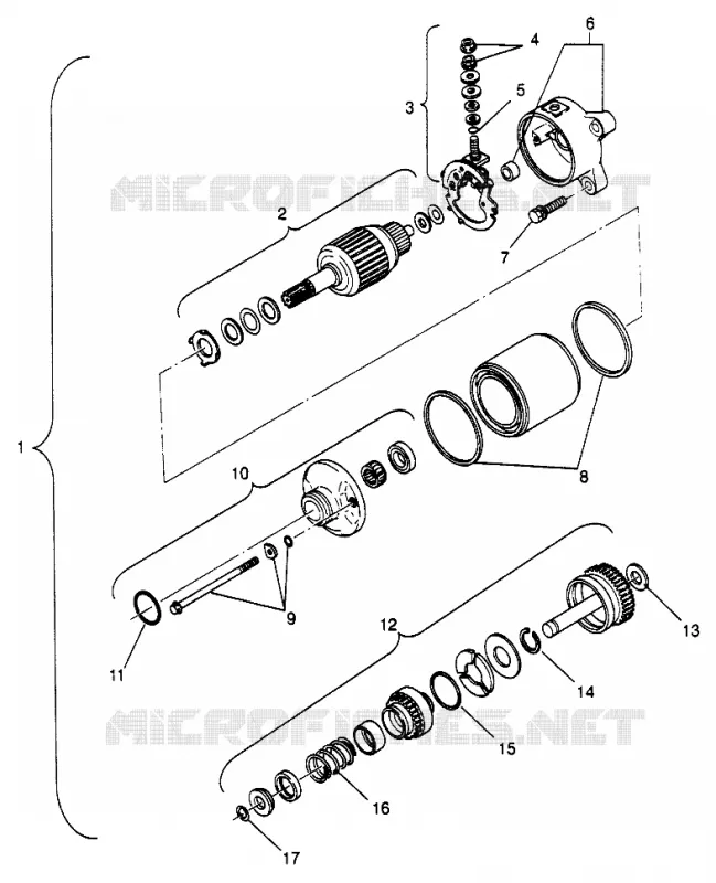 STARTING MOTOR SPORTSMAN 500 W969244 AND SWEDISH SPORTSMAN 500 S969244 (4936093609D012)