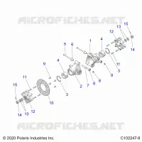 REAR SUSPENSION HUBS, CARRIER AND BRAKE DISC- A21SJS57CX (C102247-8)