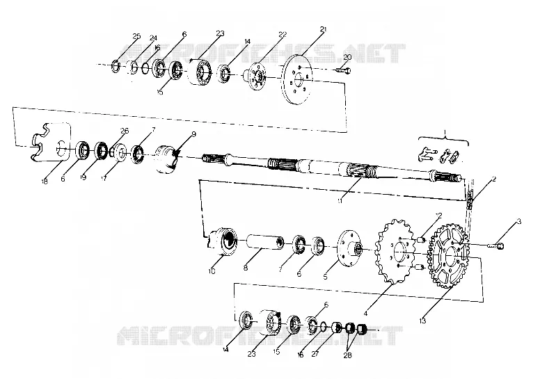 MIDDLE DRIVE ASSEMBLY ASSEMBLY BIG  BOSS 4X6 (4919801980025A)