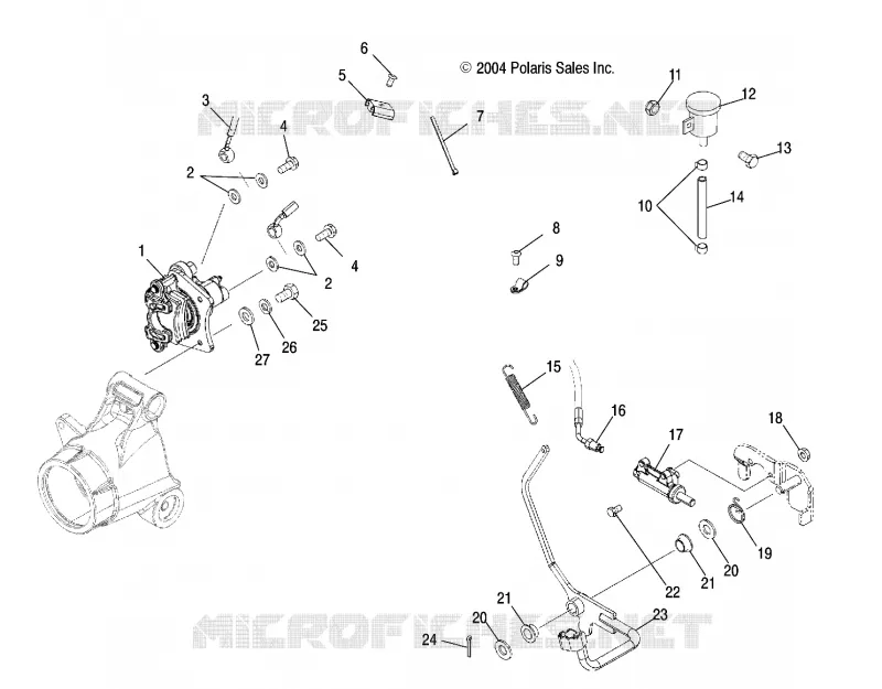 MASTER CYLINDER, REAR AND FOOT PEDAL