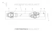 DRIVE TRAIN, FRONT PROP SHAFT (BUILT 8/22/07 AND BEFORE)