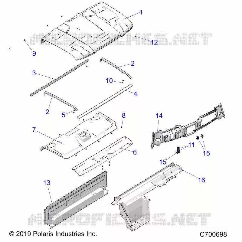 PREM PREP, ROOF, REAR CLOSE OFF AND DASH
