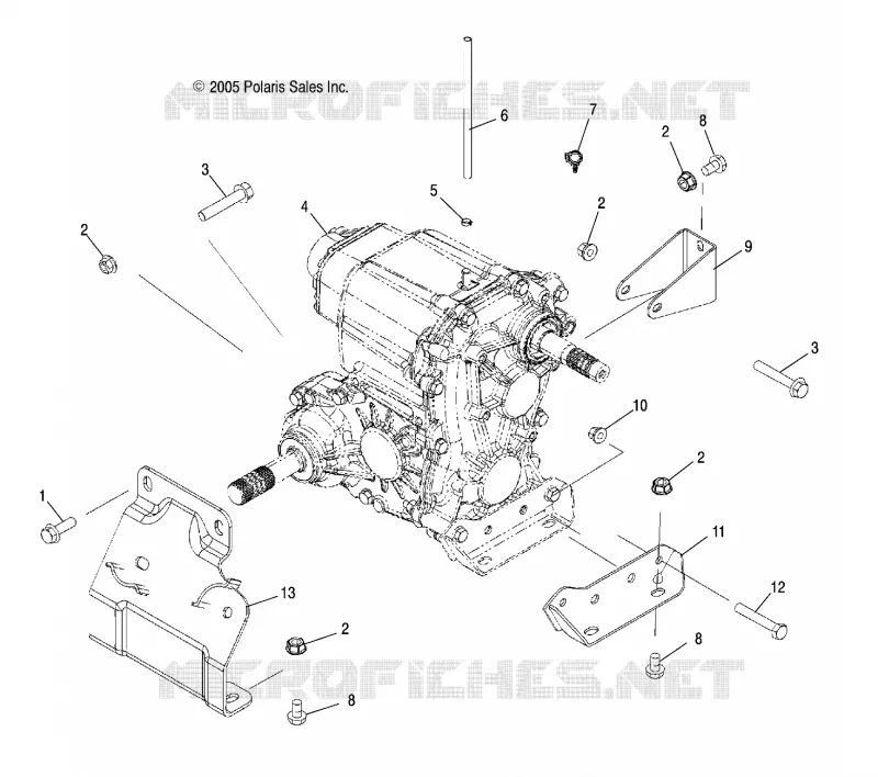 DRIVE TRAIN, MAIN GEARCASE MOUNTING