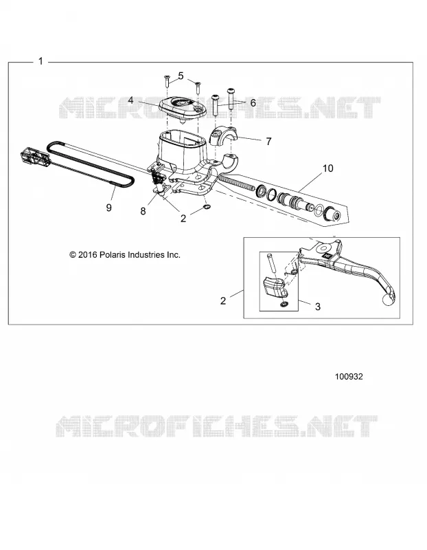 FRONT BRAKE BRAKE LEVER AND MASTER CYLINDER