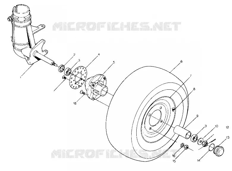 FRONT WHEEL ASSEMBLY BIG BOSS 4X6 UPDATED 2-91 (4919801980017A)