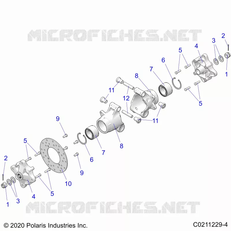 REAR SUSPENSION HUBS, CARRIER AND BRAKE DISC