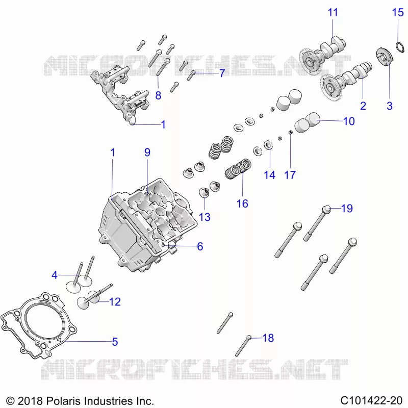 CYLINDER HEAD, CAMS AND VALVES