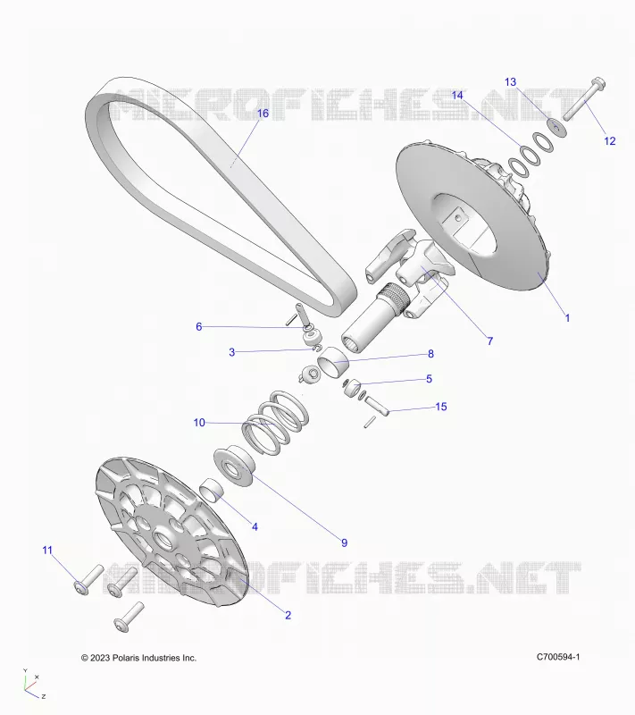 DRIVE TRAIN, SECONDARY CLUTCH