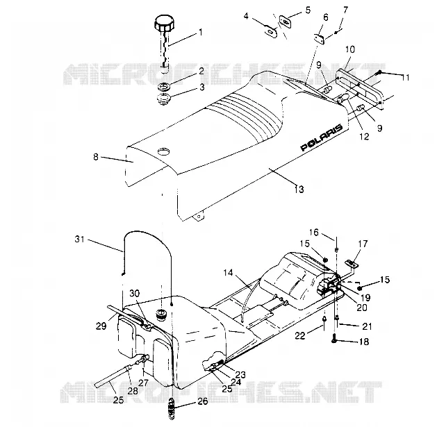 SEAT   GAS TANK ASSEMBLY SUPER SPORT 0950743 (4928882888A007)