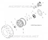 WHEELS, REAR TIRE AND BRAKE DISC