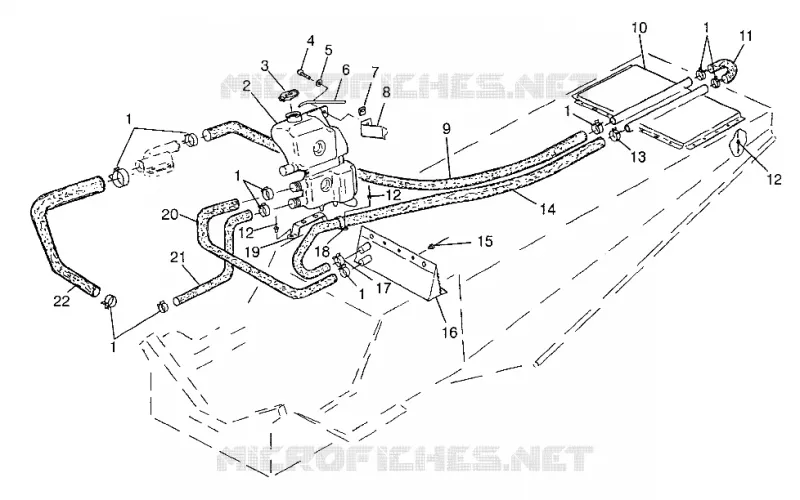 COOLING SYSTEM 700 RMK 0970966, 700 SKS 0970566, AND EUROPEAN 700 SKS E9705 (4938573857B006)