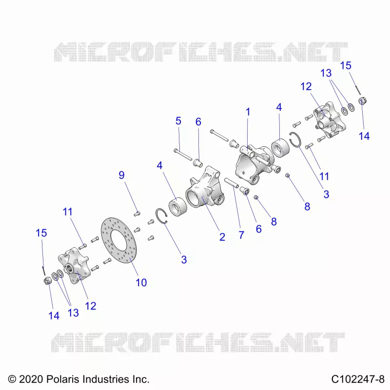 REAR SUSPENSION HUBS, CARRIER AND BRAKE DISC- A21SDS57C4 (C102247-8)