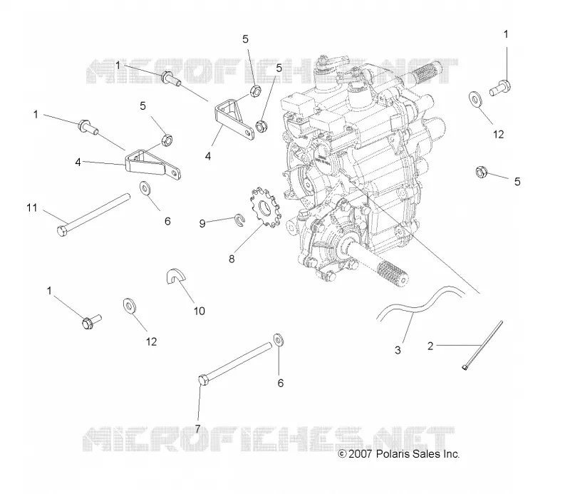 DRIVE TRAIN, MAIN GEARCASE MOUNTING