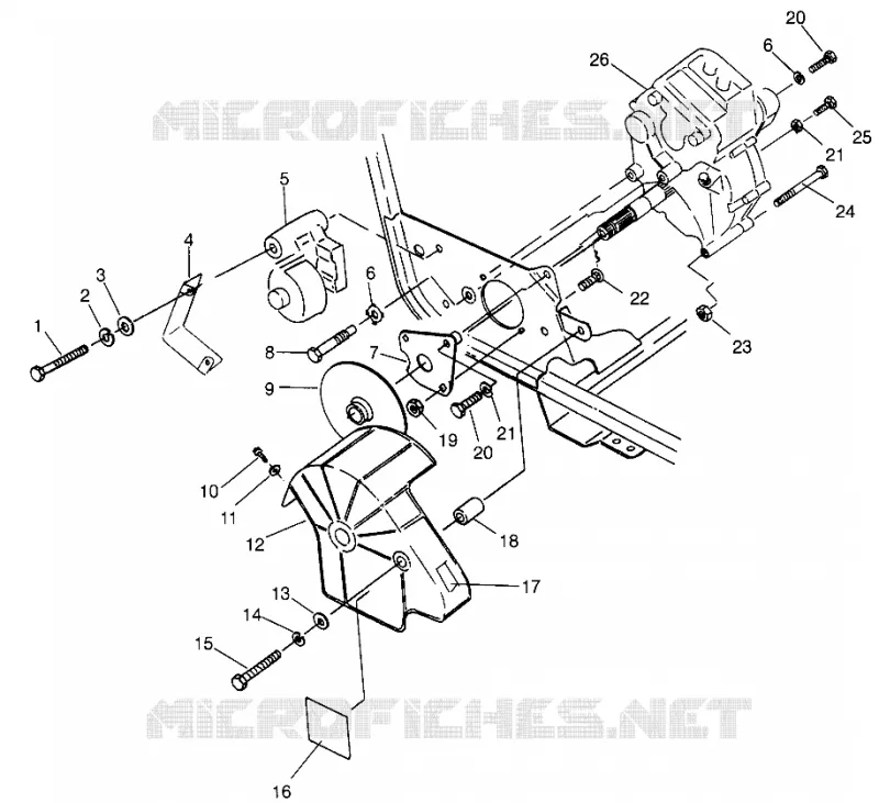 GEARCASE   BRAKE MOUNTING MAGNUM 2X4 W967544 (4936033603B014)