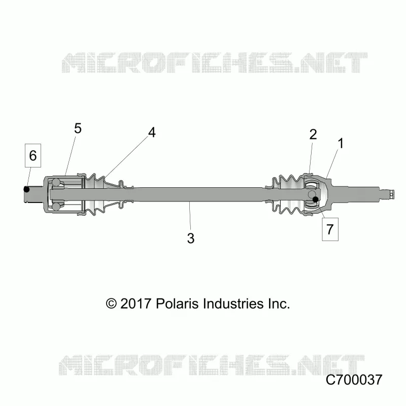 DRIVE TRAIN, REAR HALF SHAFT