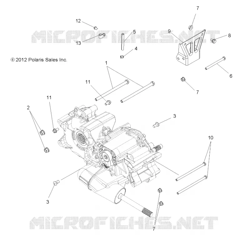 DRIVE TRAIN, MAIN GEARCASE MOUNTING