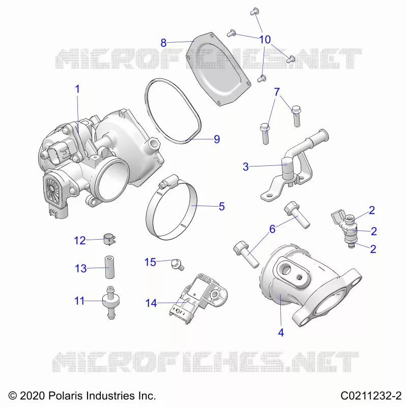 ENGINE, THROTTLE BODY AND FUEL RAIL