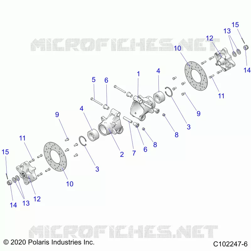REAR SUSPENSION HUBS, CARRIER AND BRAKE DISC- A21SWE57F1/S57C1/C2 (C102247-6)