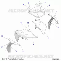 HOOD AND FRONT BODY WORK, RIDE COMMAND