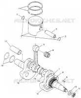 CRANKSHAFT AND PISTON XPLORER 300 W969130 (4935903590C012)