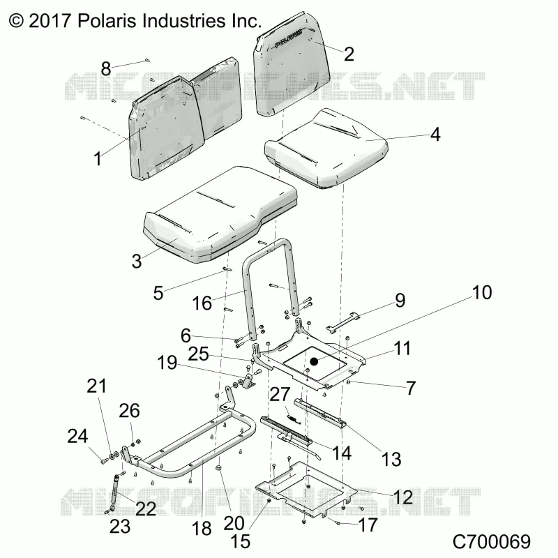 SEAT ASM. AND SLIDER