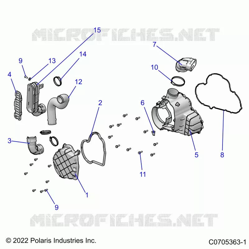 ENGINE, ALTERNATOR COVER HVAC
