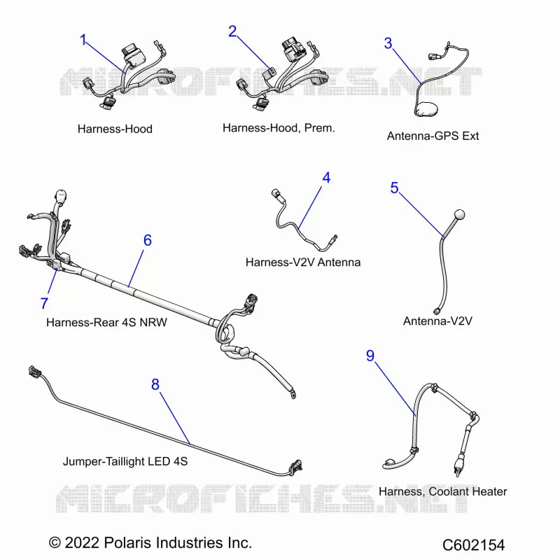 ELECTRICAL, WIRE HARNESSES, HOOD/JUMPERS, GPS
