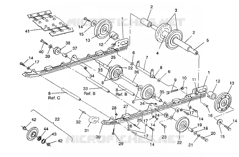 SUSPENSION ASSEMBLY 440 XCR / 0931760 (4923022302020A)