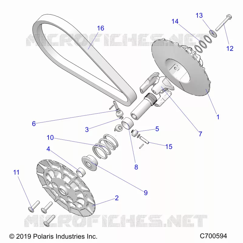 DRIVE TRAIN, SECONDARY CLUTCH