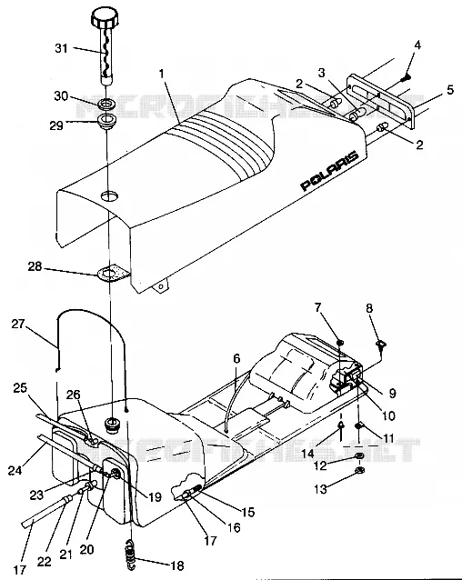 SEAT   GAS TANK ASSEMBLY RXL 0940768 (4925062506003A)