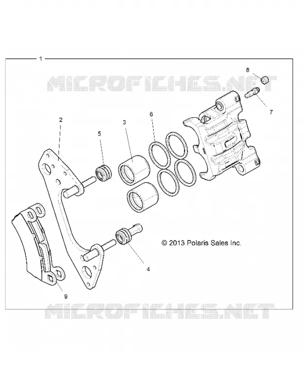 FRONT BRAKE CALIPER (BUILT 11/13/13 AND UP TO 3/10/14)