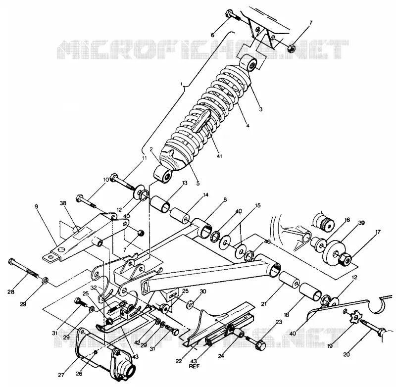 SWING ARM WELDMENT   REAR SHOCK ASSEMBLY (49147514750021)