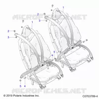 SEAT BELT MOUNTING, REAR, 6 POINT