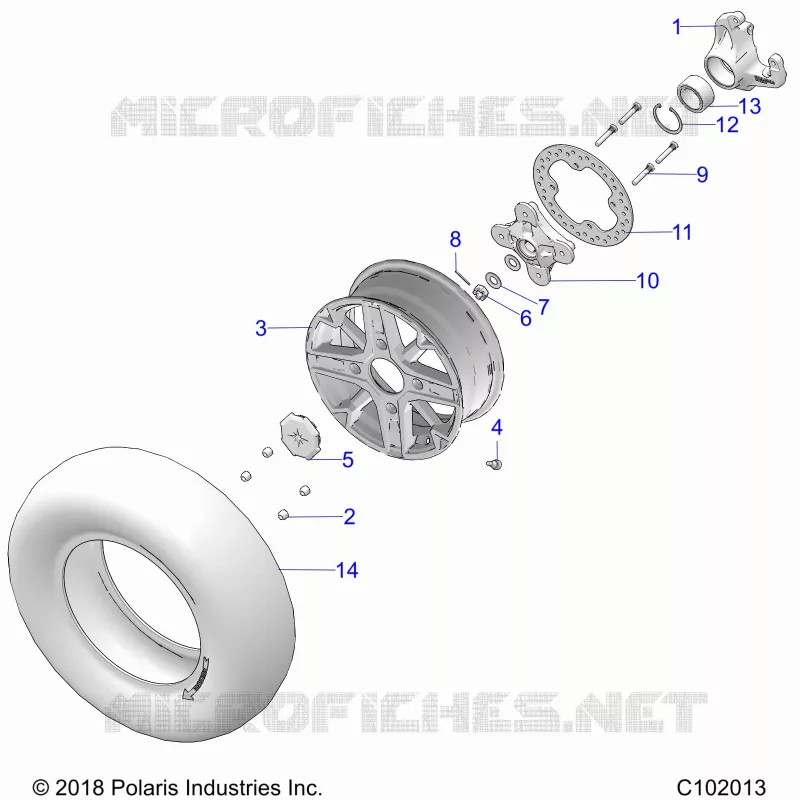 WHEELS, FRONT AND HUB