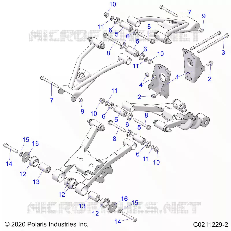 REAR SUSPENSION CONTROL ARM, MOUNTING