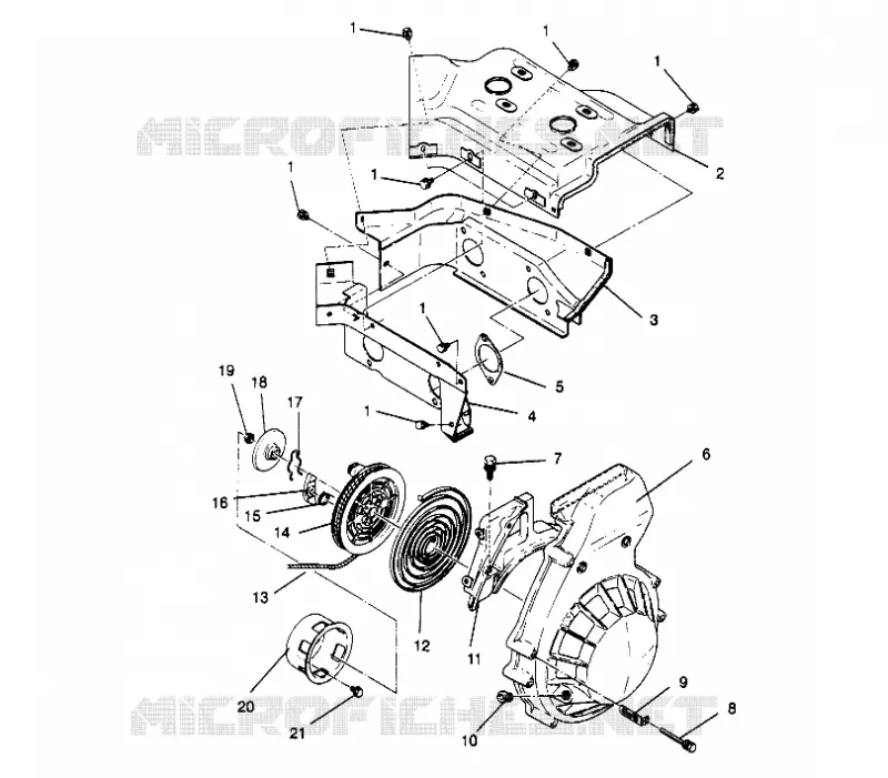 BLOWER HOUSING    RECOIL STARTER SPORT 0960443, SPORT TOURING 0960243  AND (4932223222D004)