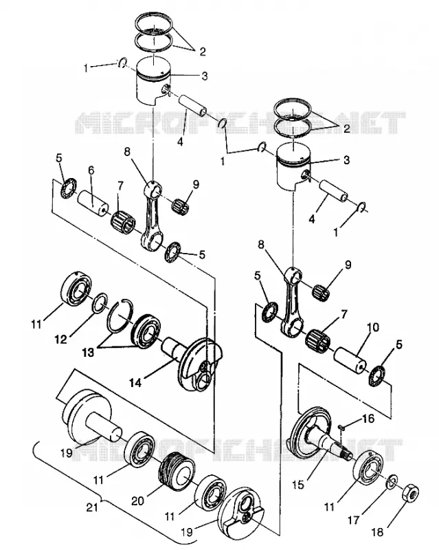 PISTON   CRANKSHAFT TRAIL 0972761, EUROPEAN TRAIL E972761,  TRAIL TOURING (4938313831D003)