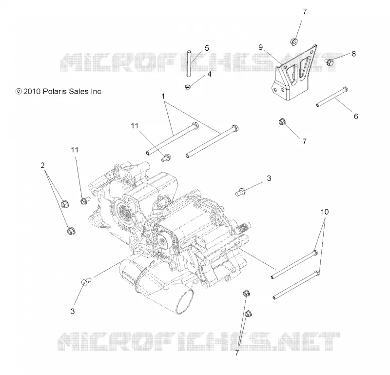 DRIVE TRAIN, MAIN GEARCASE MOUNTING